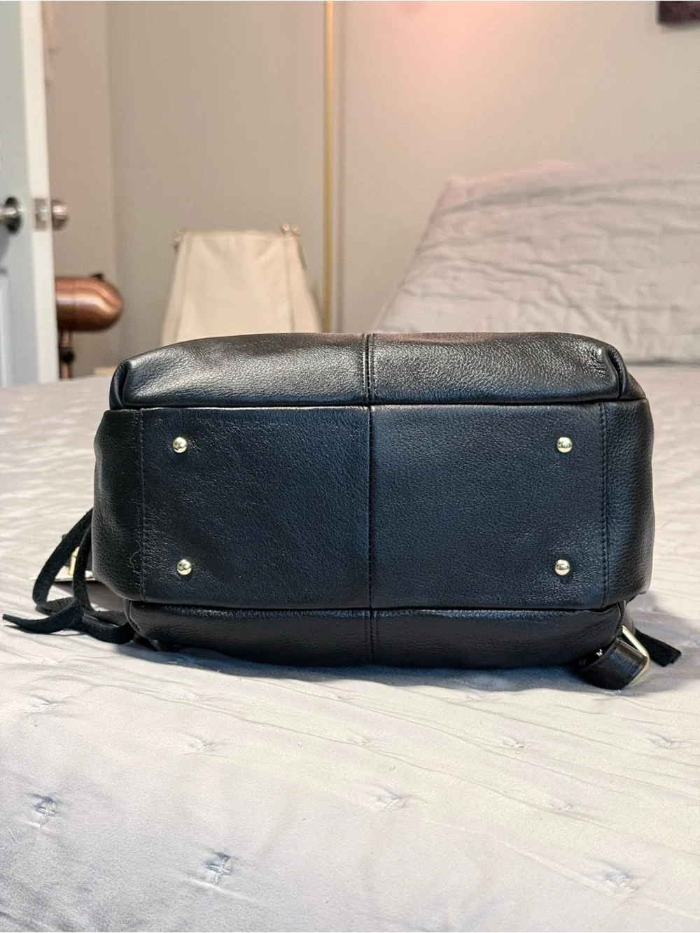 Aimee Kestenberg Bali Black Leather Backpack Purse